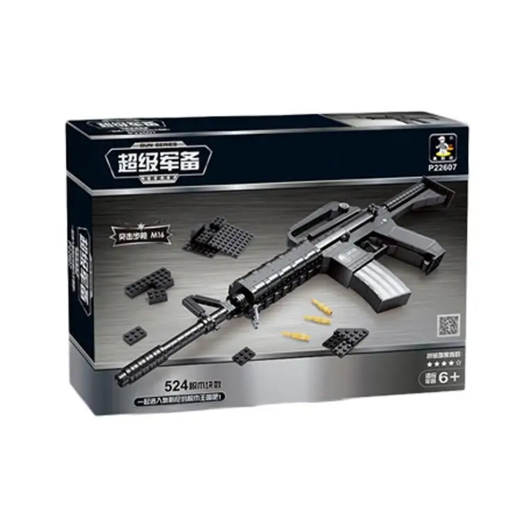 Новинка 22607 524 шт. классическое оружие для штурмовой винтовки M16 1:1 реалистичная
