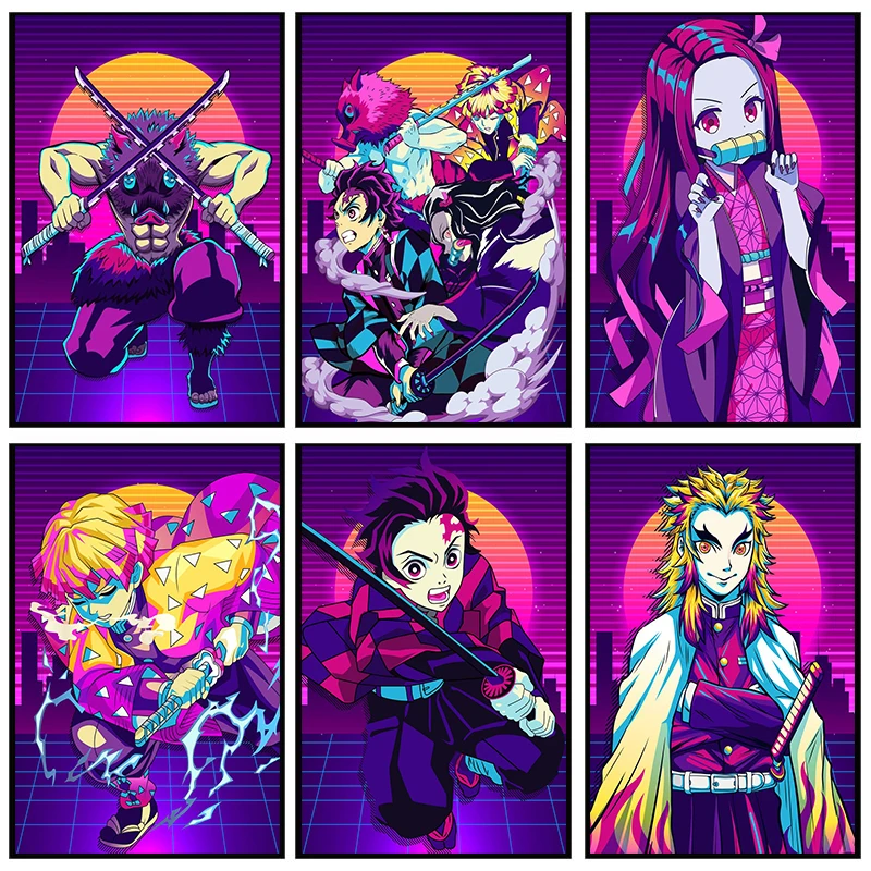 

Набор для алмазной живописи 5D «сделай сам» из японского мультфильма аниме «рассекающий демонов», алмазная вышивка, мозаика, искусство стра...