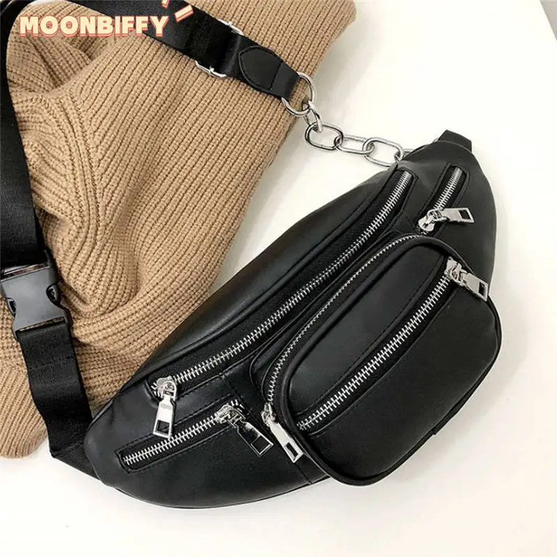 

Fashion Bags for Women Stone Pattern PU Leather Chain Waist Bag Bananka Bag Leisure Fanny Pack Women Satchel Belly Band Belt Bag