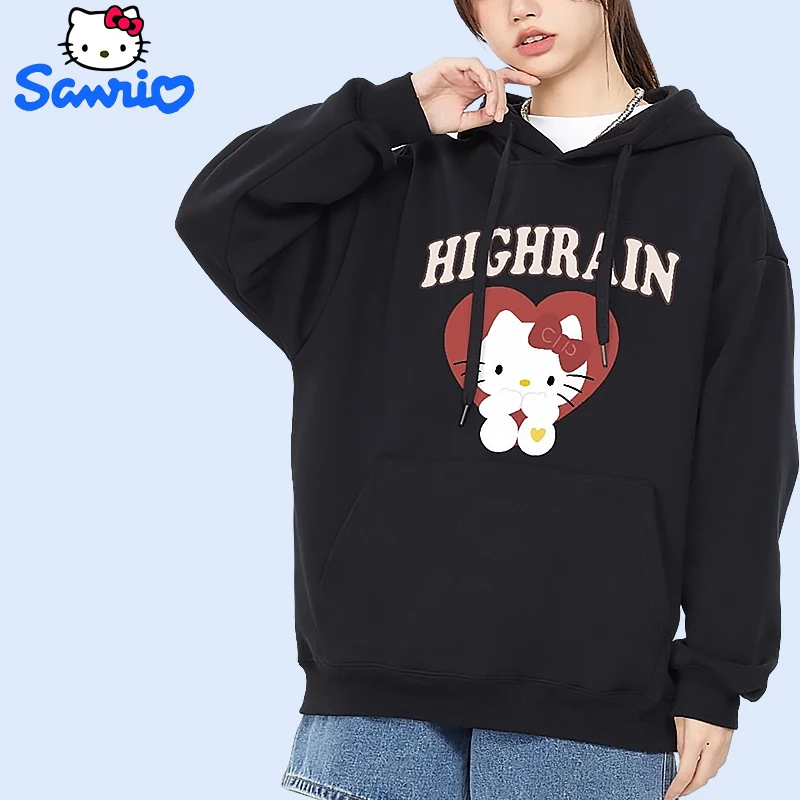 

Толстовка с капюшоном Sanrio в стиле хип-хоп с принтом Love