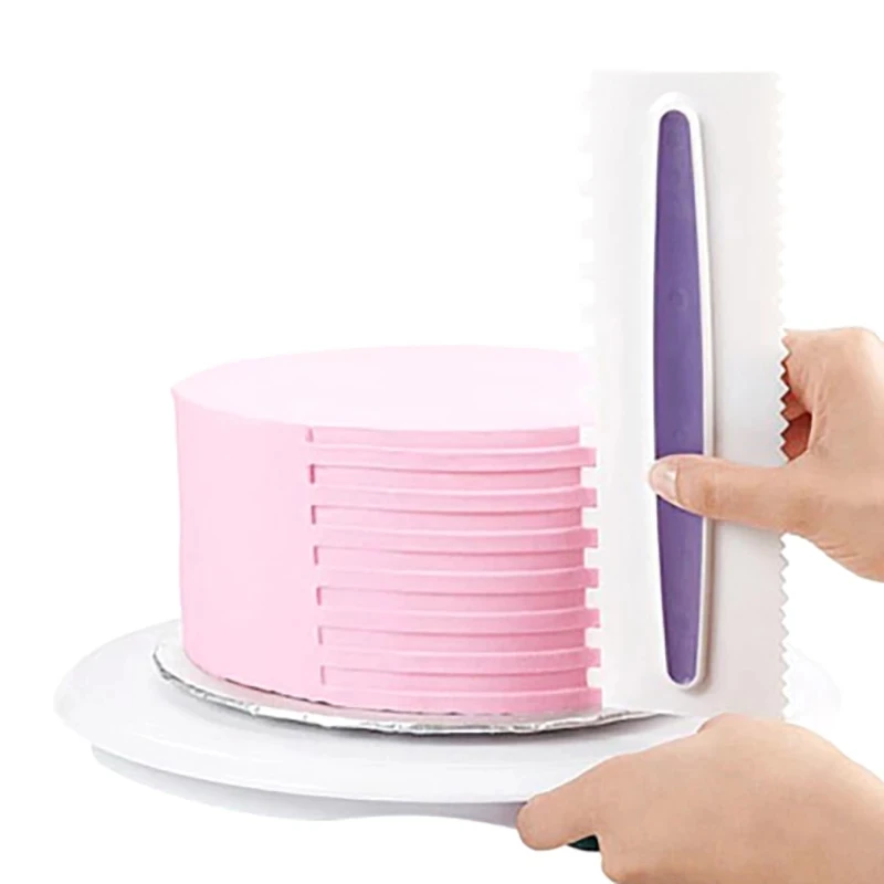 

Cream Scraper Comb Plastic Scraper Toothed Fondant Chocolates Trowel Cake Decoration Baking Auxiliary Tools Kitchen Accessories