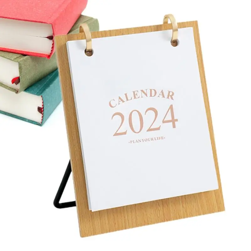 

Настольный календарь на английском языке 2024, съемный Настольный деревянный календарь, домашнее настольное украшение для друзей, родственников и коллег