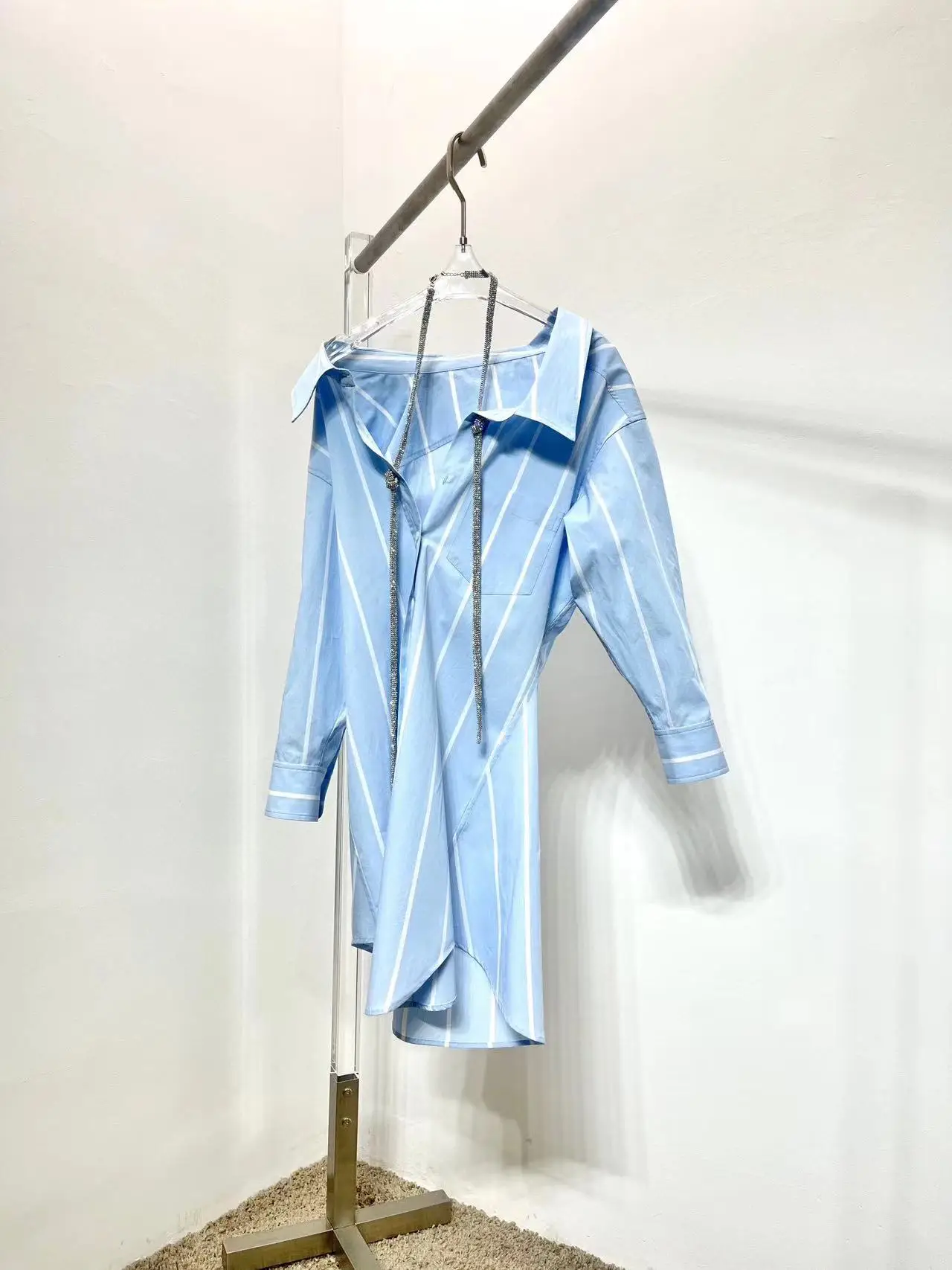 

Женское модельное мини-платье, дизайнерское платье-топ в полоску в стиле ретро, весна-лето 2023