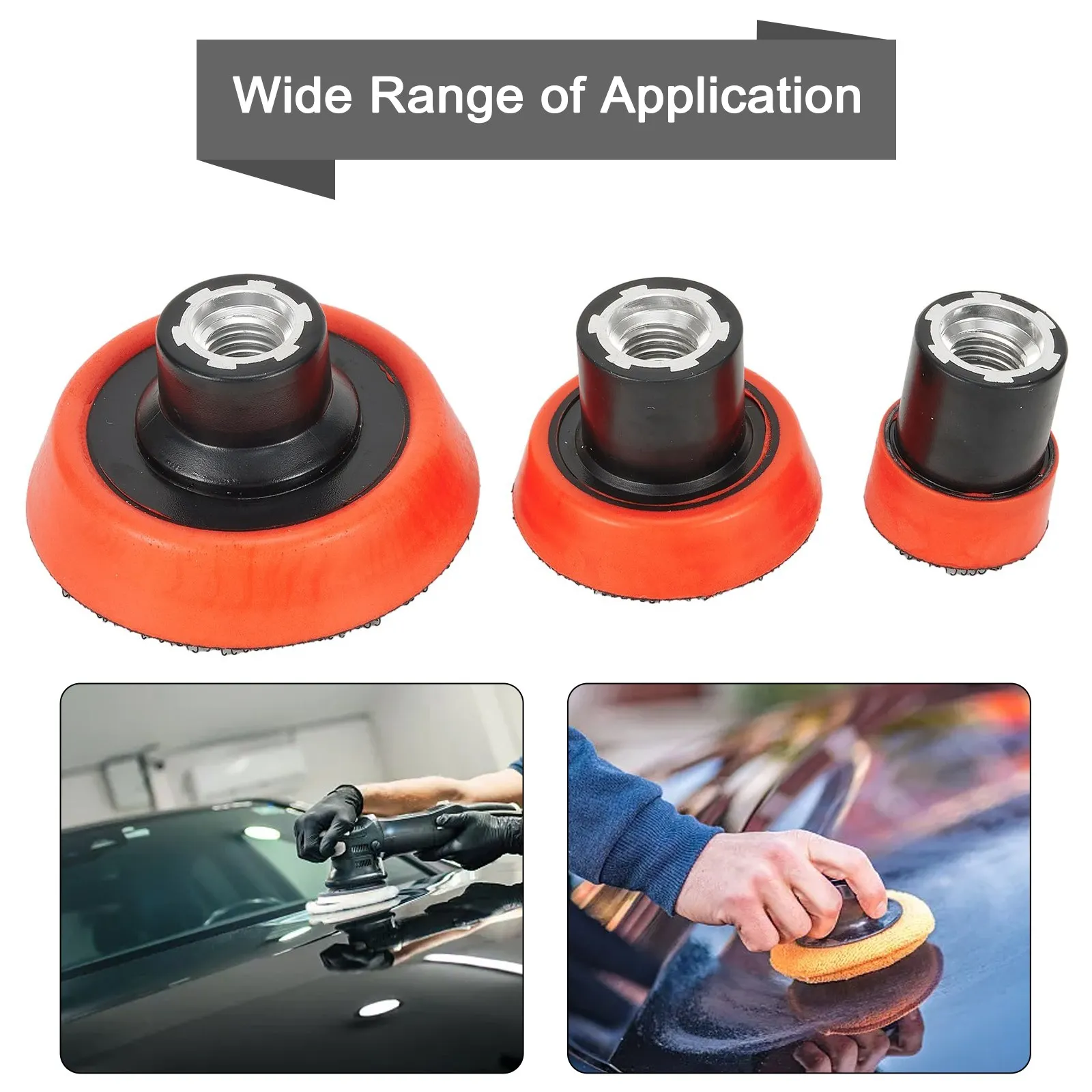 

3 Pcs Polishing Pad Backing Pad 1/2/3 Inch Sanding Disc Holder M14 Hole Sponge Pad Plate For Electrical Polisher Accessories