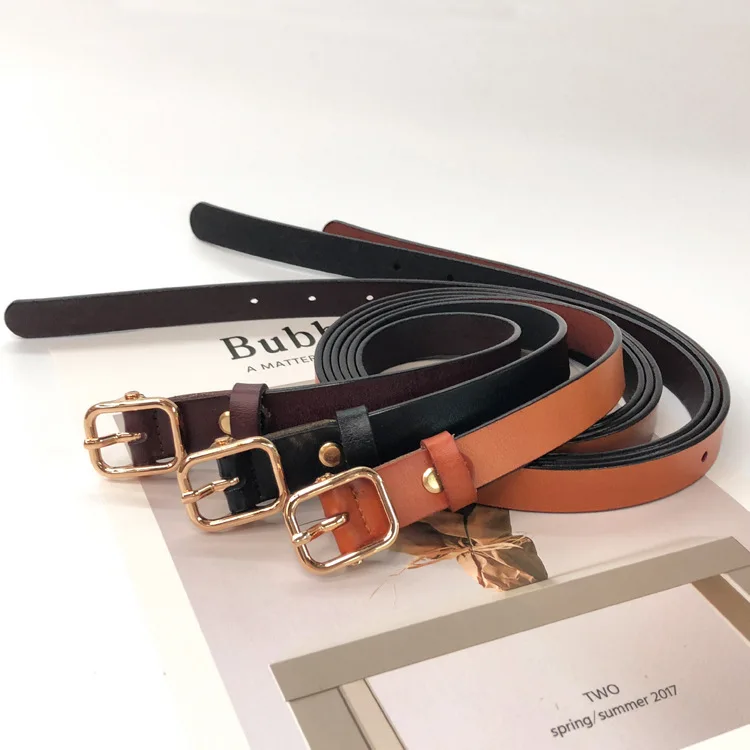 

Women's Leather Belt Korean Fashion Leather Thin Belt With Dress Decorative Belt Leather Belt 2022 New