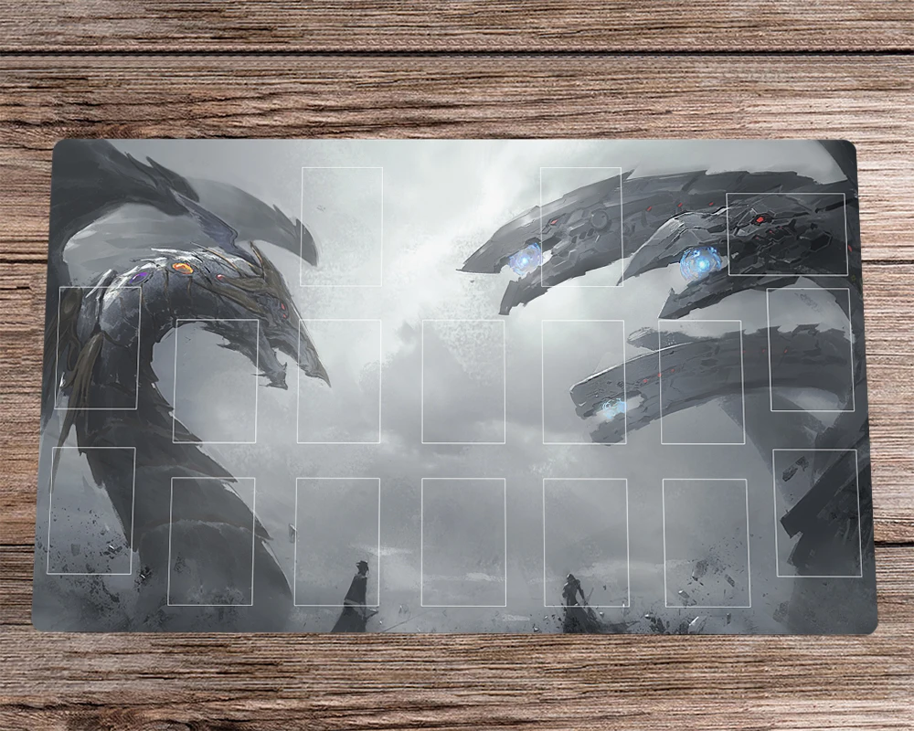 

Игровой коврик YuGiOh, Радужный Темный Дракон, кибер-энд, игровой коврик для торговых карт дракона, коврик для игры TCG, коврик для стола в стиле а...