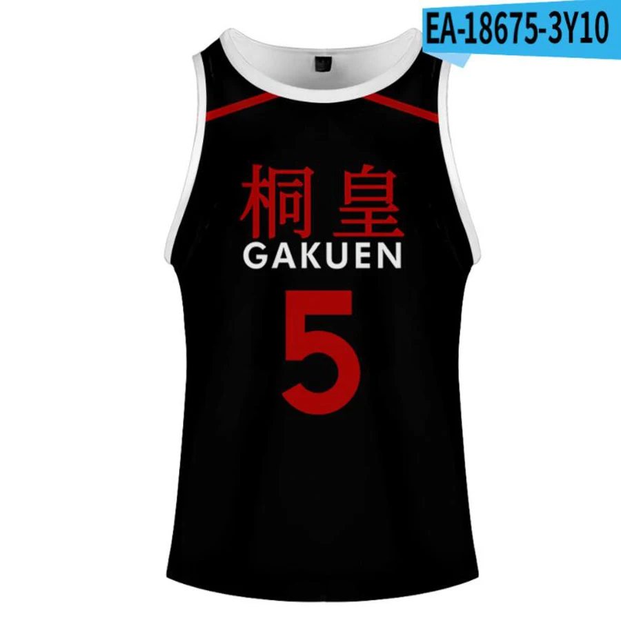 Школьная форма из Аниме Kuroko No Basuke Basket Yosen мурасакибара Атсуси Джерси спортивная