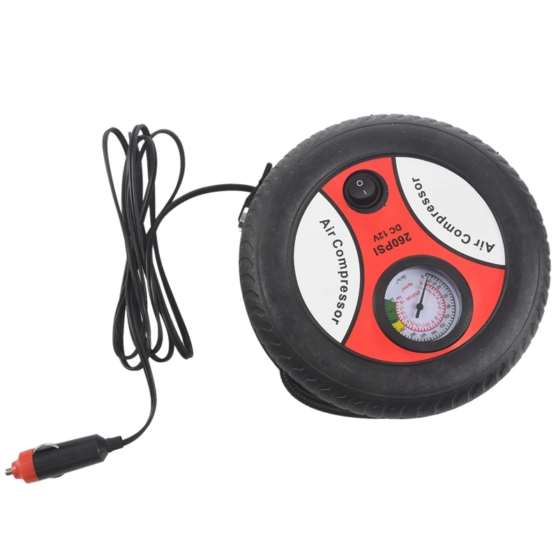 

Насос для шин, автомобильный воздушный компрессор, электрический портативный автомобильный насос 12 В вольт 260 Psi