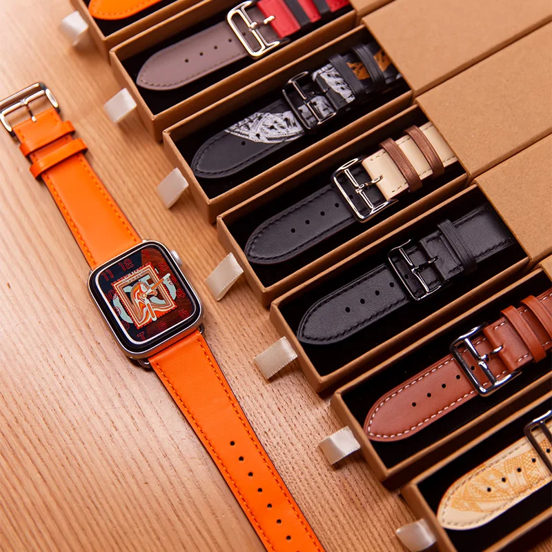 

Leather Strap Loop For Apple Watch Band 44mm 45mm 40mm 38mm 42 Bracelet Watchband Correa Belt iWatch Series 3 4 6 SE 7 45 41mm