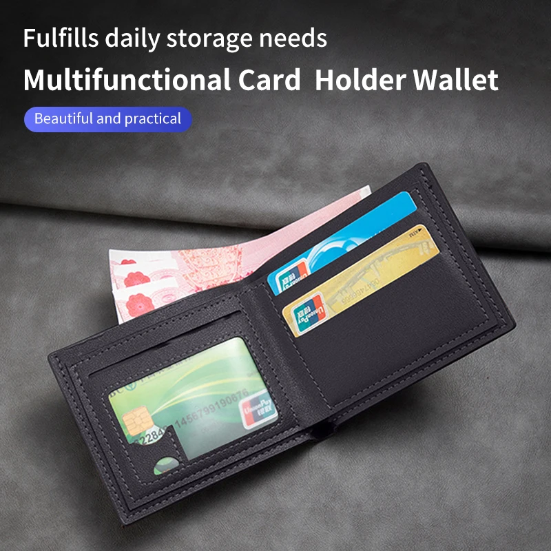 Мужской короткий кошелек с логотипом автомобиля многофункциональная кредитница