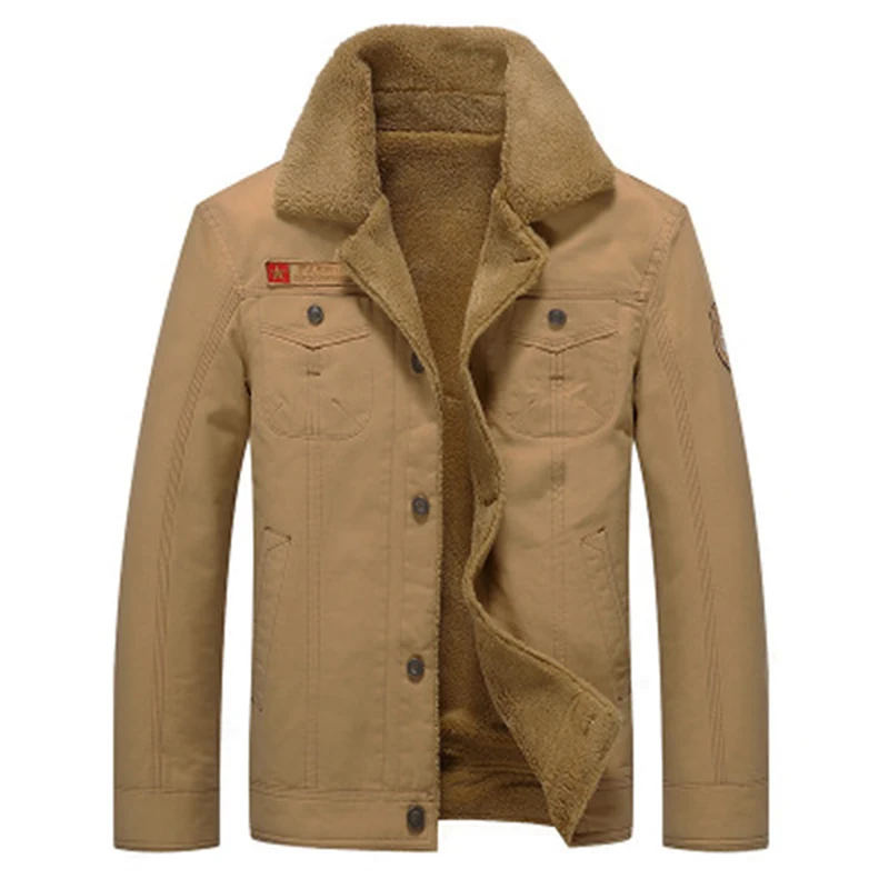 

New Men's Jackets New Fashion Thick Warm Winter Jacket Men Woolen Blends Jackets Thick Winter Coat Outerwear