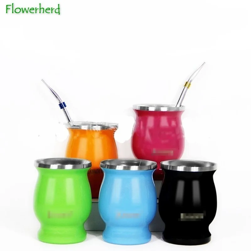 

8 унций, чайная чашка Yerba Mate с двойными стенками, натуральная тыква, посуда для напитков, чайная посуда, Аргентинская тыква, Легкая очистка, не...