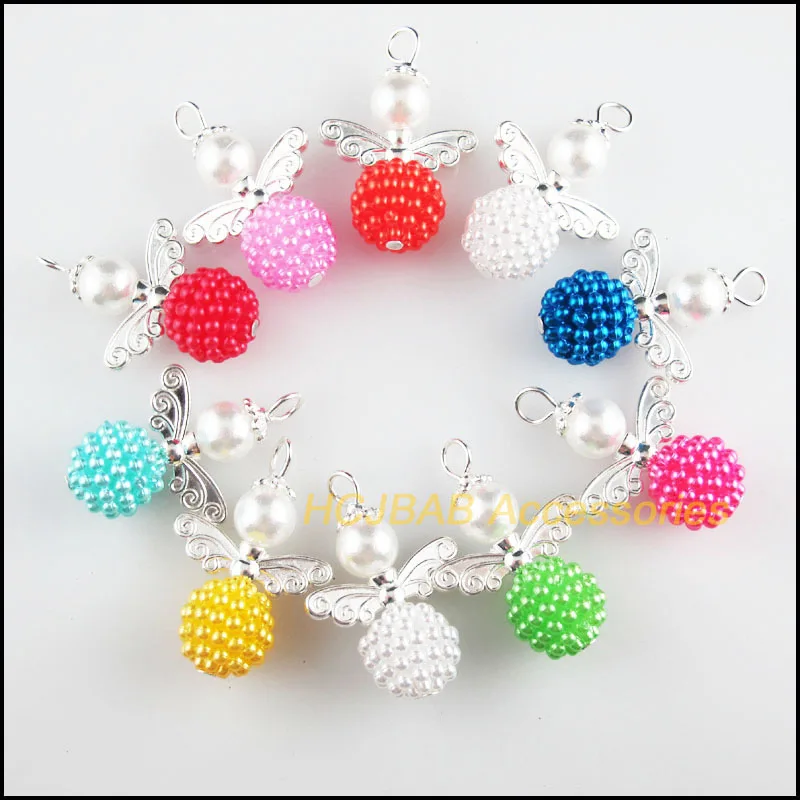 10 шт., подвески в виде ангела, 21 х32 мм