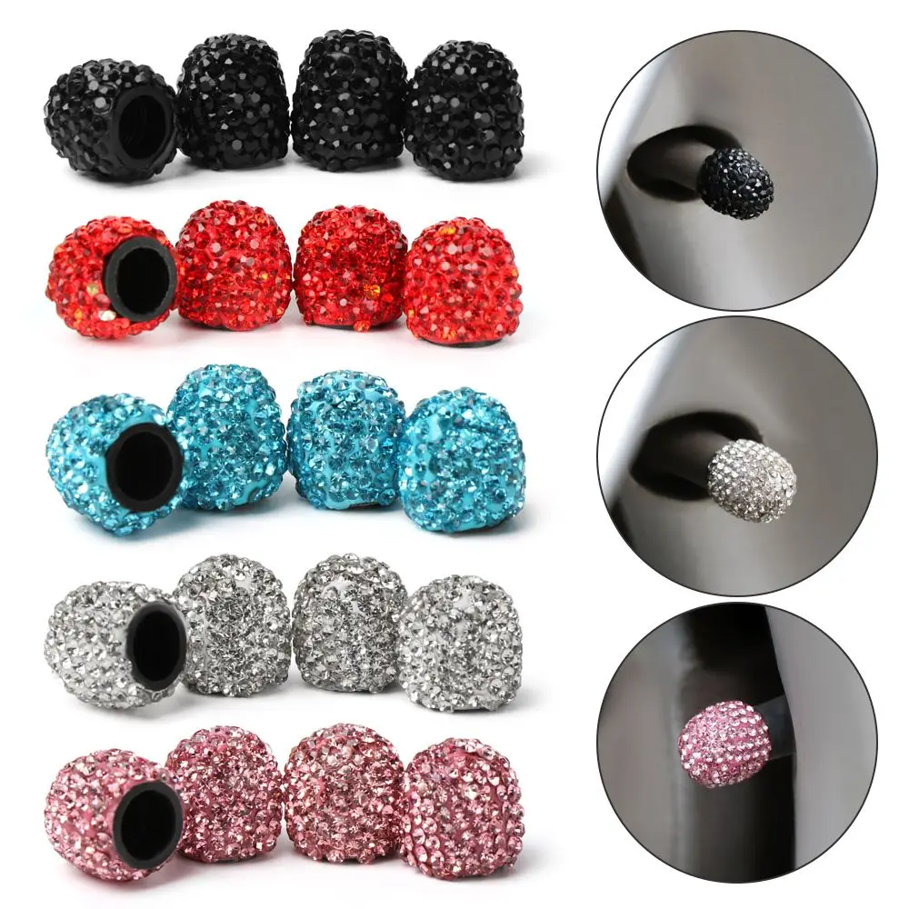 

New Vehicle Bling Dust-proof 5 Colors Car Charms Decoration Shining Wheel Cap Tire Valve Caps Automobiles Accessories