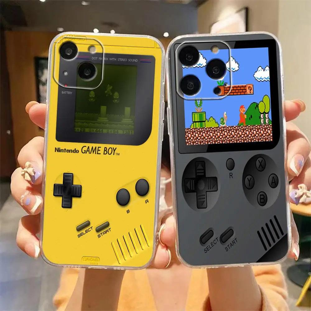 

Classic Mobile Game-Boy Model Clear Case For iphone 14 11 12 13 PRO Apple 6 7 6S 8 Plus X XR XS MAX TPU Funda Capa Coque Para