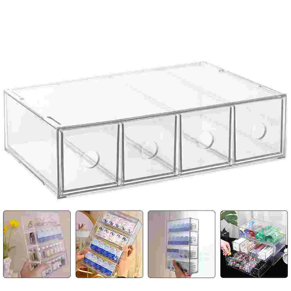 

Акриловый Органайзер для косметики, 4 отделения