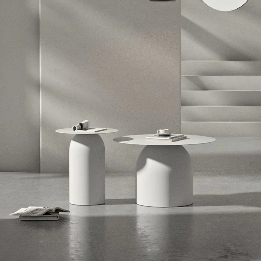 Ночной столик кофейный современная гостиная круглые низкие маленькие