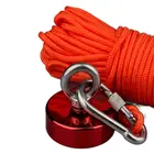 Фестиваль подарок 90 кг N52 Неодимовый красный магнит постоянный Иман подъемные магниты 10 м веревка опция поиск магнитный материал