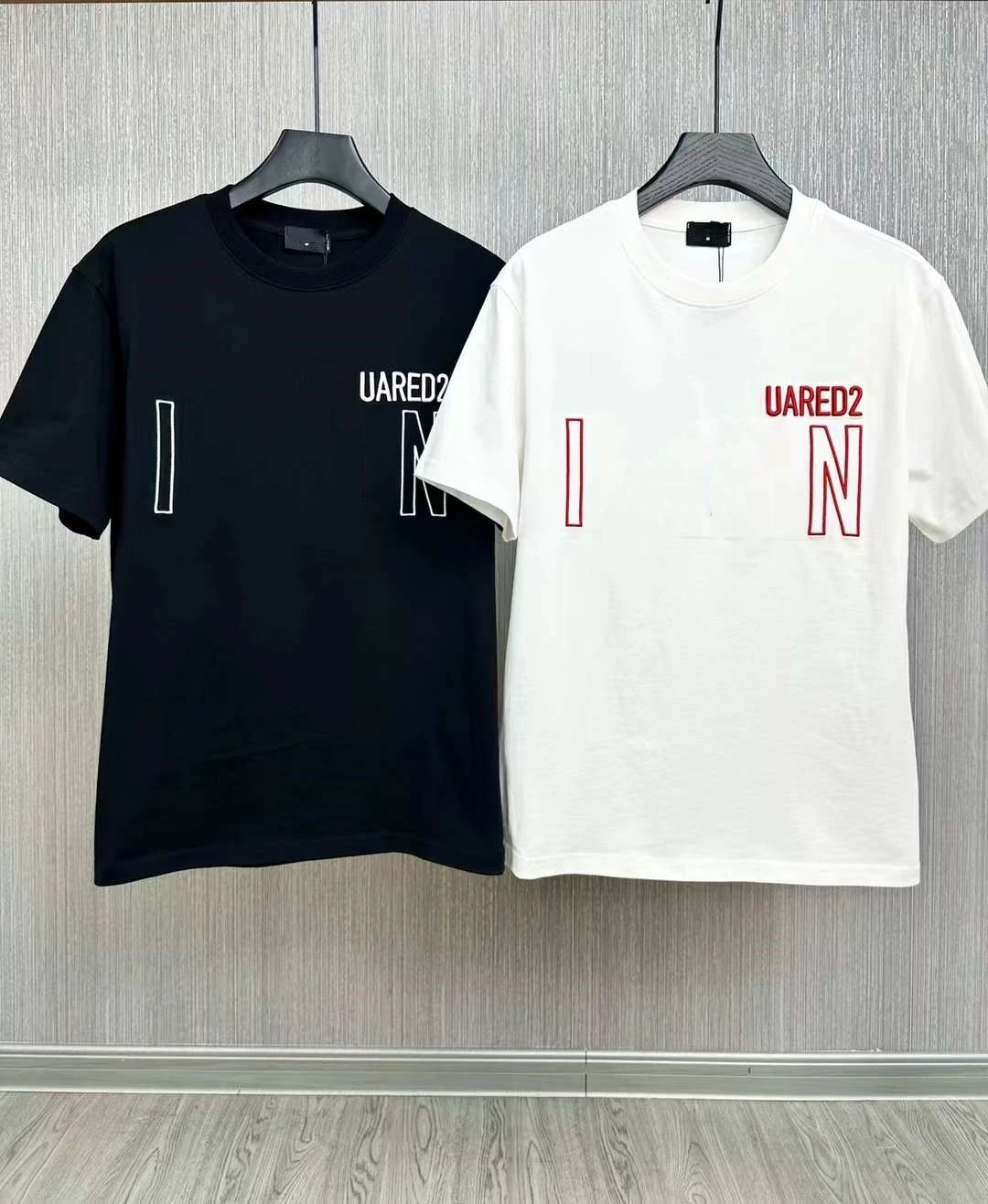 

2023 New Women/Men's Embroidery Letter Print Oversized T Shirt Stylish Cotton Summer Top T Shirts Couple Outfit D2829#