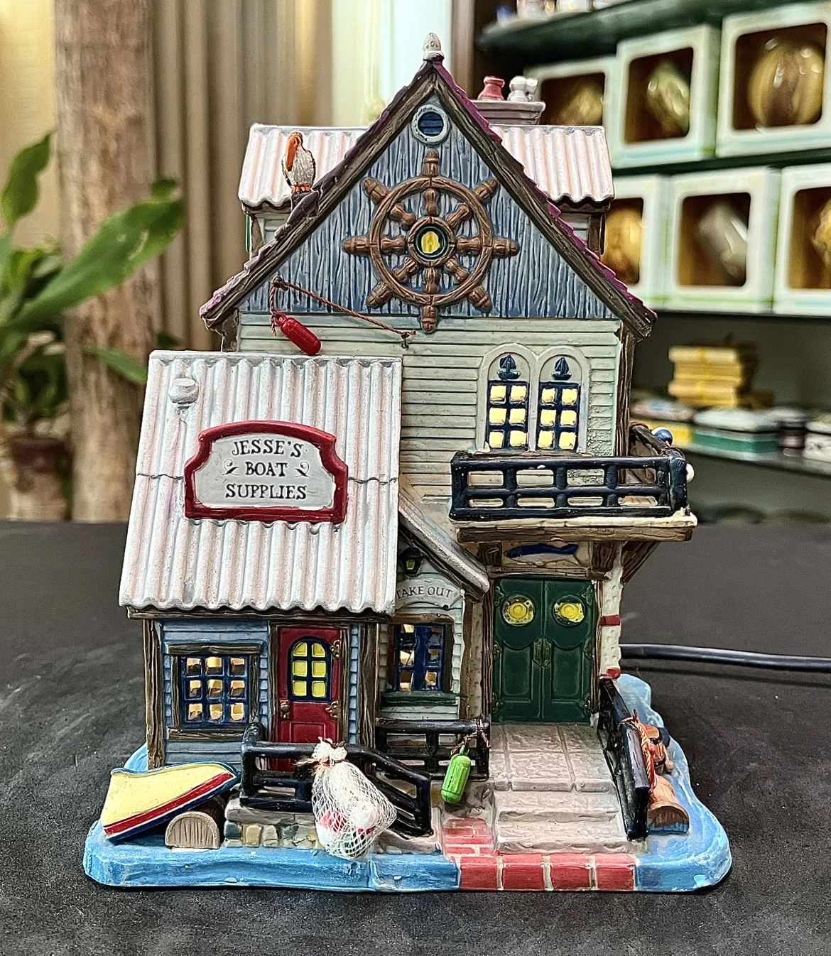 

Декор для дома Lemax, креативная модель европейского стандарта, фигурка с лампой, украшение для дома, гостиной, подарки