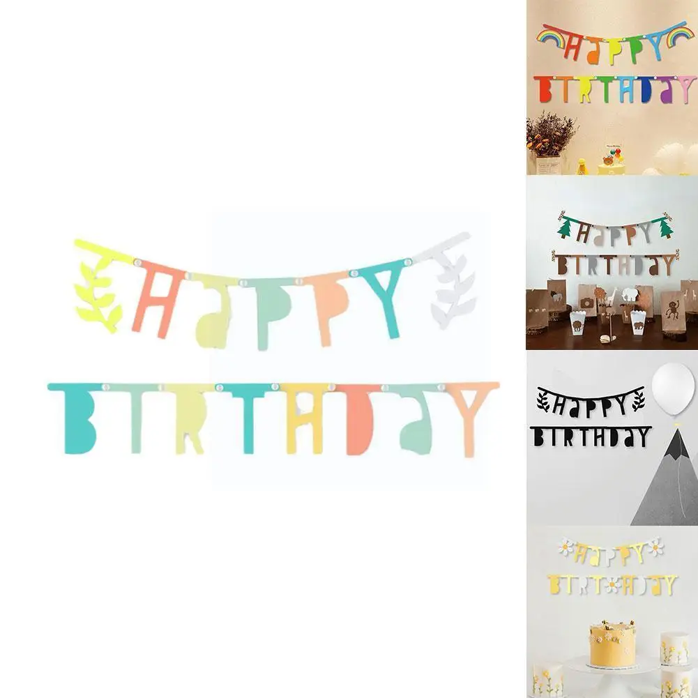 

Ins Kids Daisy Birthday Party Garland Cute Bear Banner Party Tree Flag Woodland Supplies Rainbow Decorations J4S1