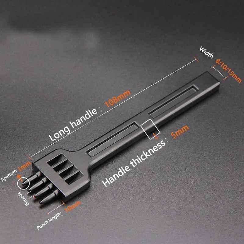 1 шт. 4/5/6 мм кожевенный черный круглый отверстие в ряд инструмент сделай сам