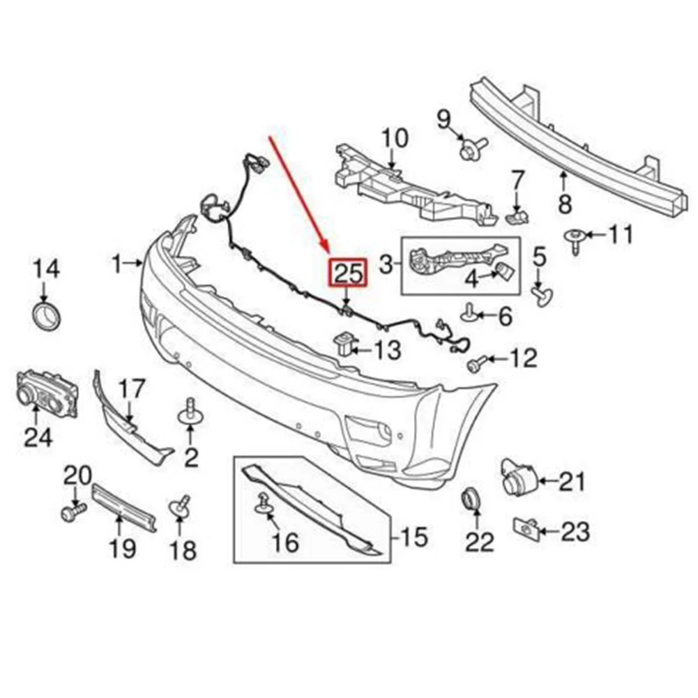 Автомобильный жгут проводов системы помощи при парковке для Land Rover Range Sport 2005 2006 2007