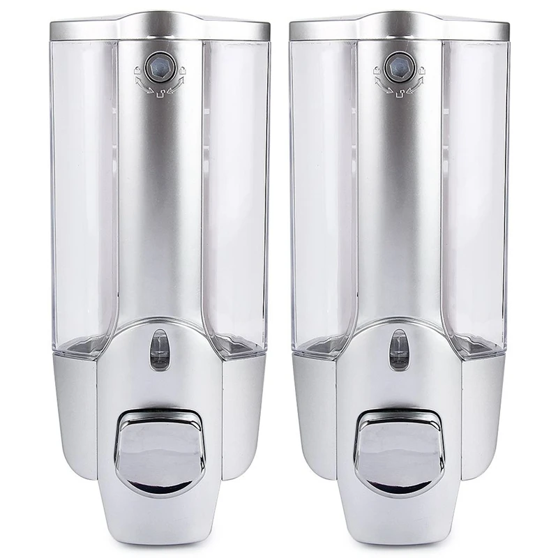 

2X 350Ml Wall Mount Soap Bathroom Shower Shampoo Dispenser Home
