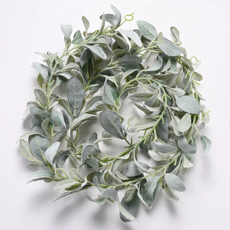 

Artificial Lambs Ear Greenery Garland Fake Eucalyptus Hanging Leaves Farmhouse Garland Greenery Vines