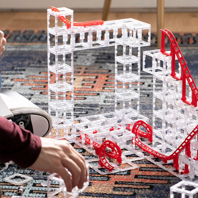 Кубики-подставки™Стартовый Магнитный мраморный строительный набор