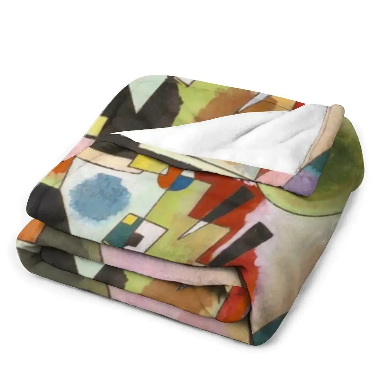 Красивое винтажное одеяло Василий Кандинского с абстрактной живописью мягкие