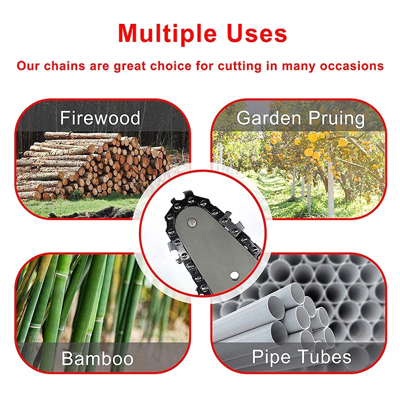 Мини-цепная цепь бензопилы сменная пилы беспроводная электрическая переносная