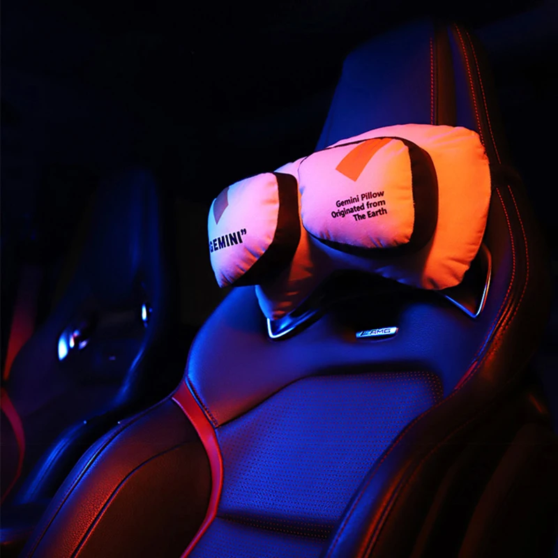 

1Pcs Fashion Sports Car Neck Pillow Universal Auto Seat Headrest Pillow Neck Cushion Support Car Accessories for Men Women Girls