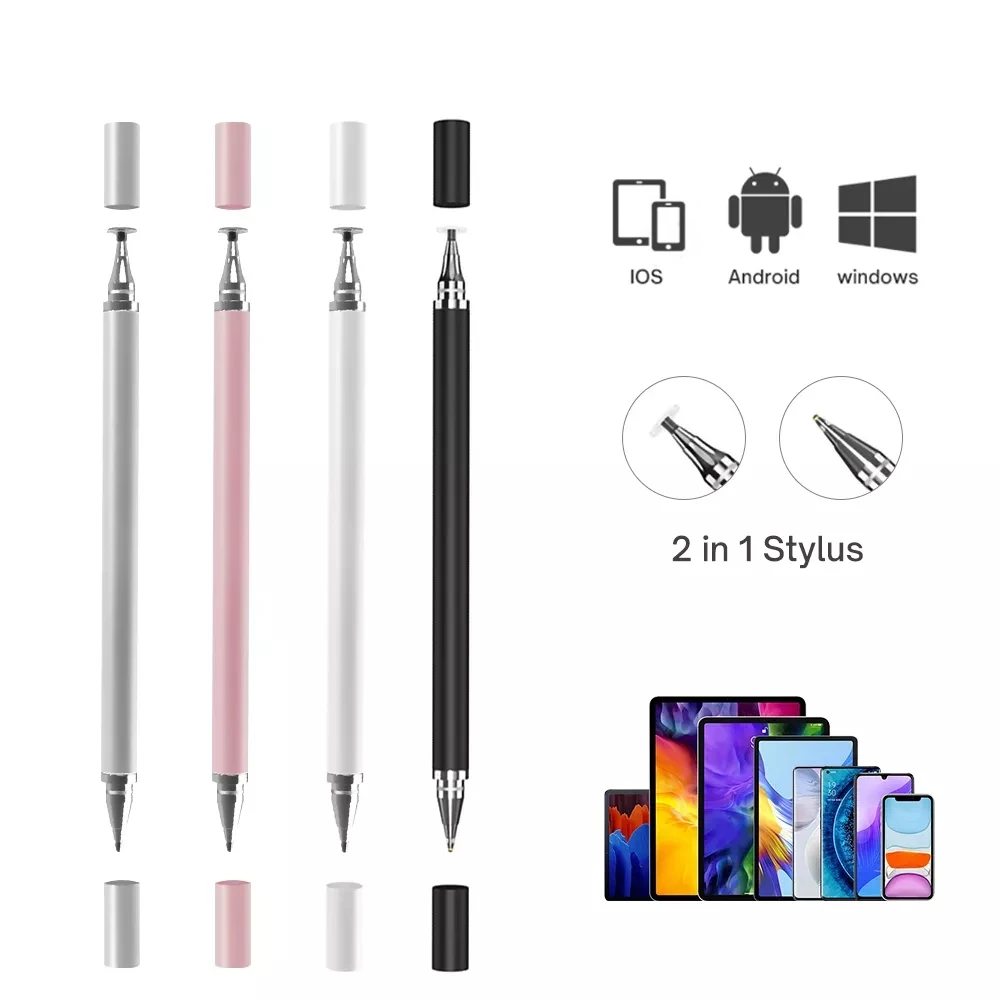 

2 In 1 Universal Stylus Pen for IPad Pro Air Tablet Android IOS Mobile Phone Drawing Capacitive Screen Touch Pen Ballpoint Pens