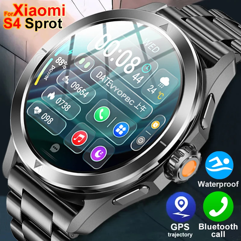 Новые умные часы для Xiaomi S4 Ultra мужские AMOLED спортивные на открытом воздухе NFC GPS