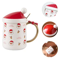 1 set christmas themed coffee mug mug drinking cup breakfast cup with spoon