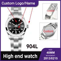 custom luxury brand colorful dial 40mm watch for men automatic mechanical sapphire glass waterproof watches 904 steel aaa
