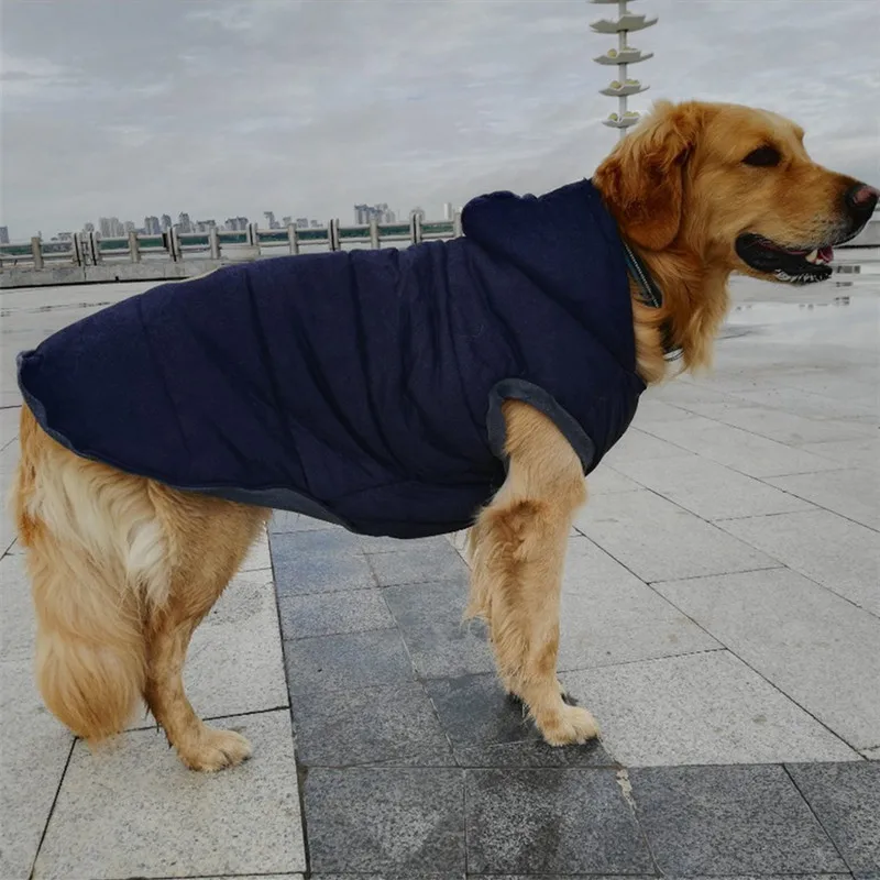 

Зимняя одежда для больших собак, одежда для крупных собак, одежда для корги, самоеда, Хаски, Лабрадора, золотистого ретривера, утепленное теплое пальто для собак, куртка