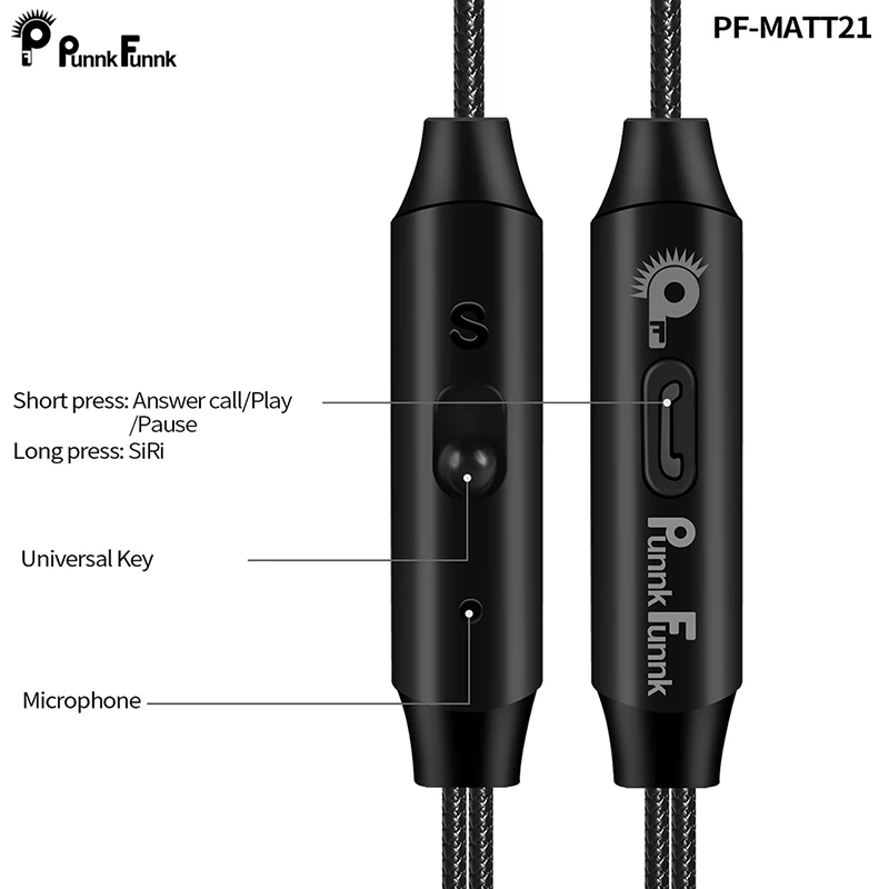 punnkfunnk wired earphones sport headset 1 2m in ear deep bass stereo earbuds wmic for iphone samsung huawei xiaomi vivo oppo free global shipping