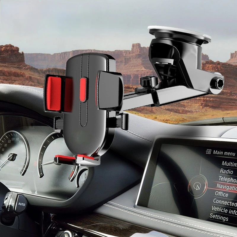 

Автомобильный держатель для телефона на присоске, держатель-подставка в автомобиле без магнитного крепления GPS, поддержка iPhone 12, 11 Pro, Xiaomi, HUAWEI