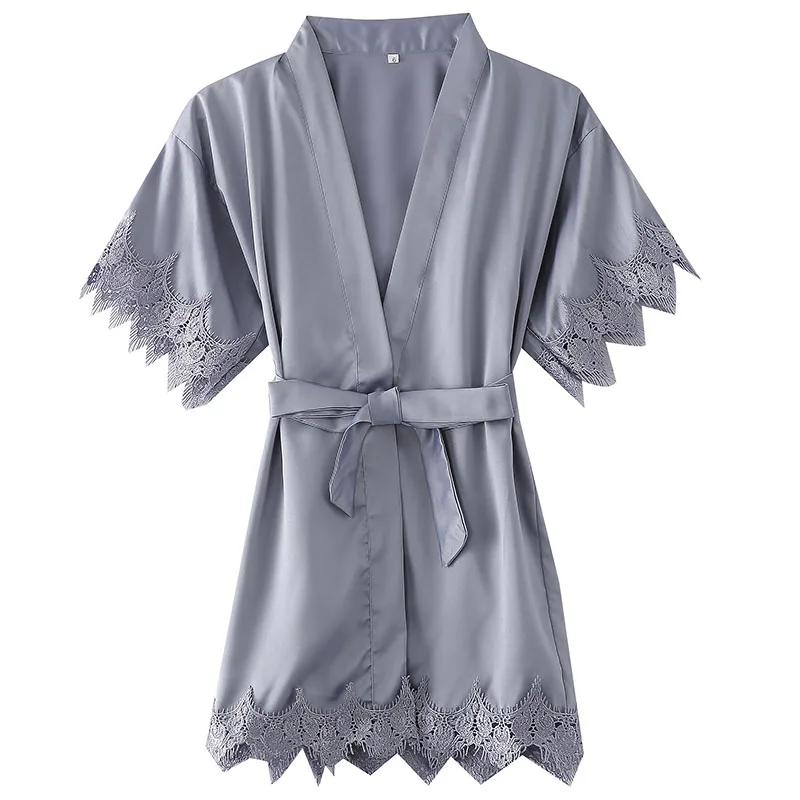 YUXINBRIDAL 2020 New Kid Matt Satin Lace Robe Wedding Flower Girl Robes Bridesmaid Robes Bathrobe Children Robe Sleepwear