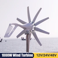 poland deliver 1000w 48v wind turbine with 8 blades mppt controller small wind turbine for home use low noise high efficiency