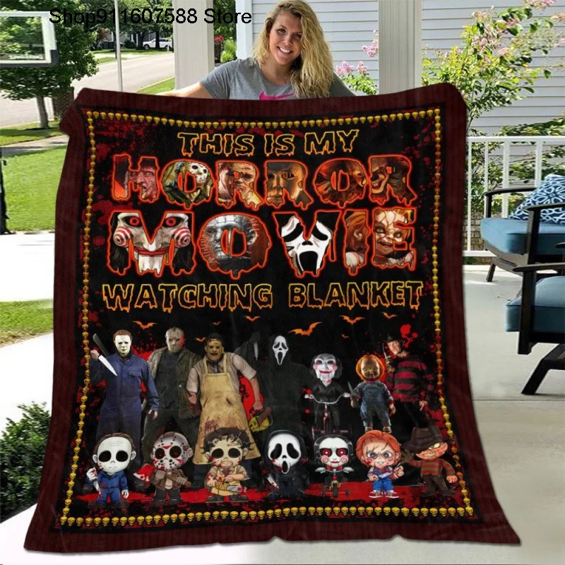 3D одеяло из фильма ужасы фланелевое полиэстера мягкое уютное теплое домашнее