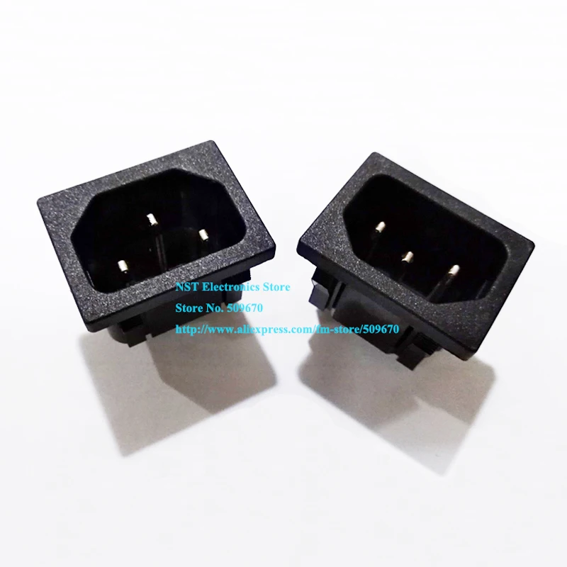 

NCHTEK 10A 250V IEC 320 C14 3Pin Male Plug AC Power Socket/Free DHL Shipping/200PCS