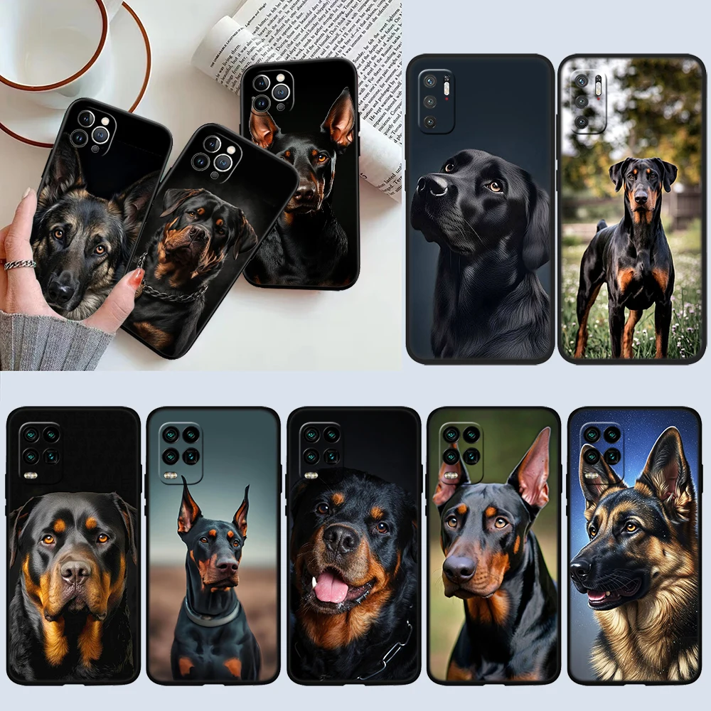 Фото Чехол FD33 с изображением ротвейлера и добермана для Samsung A11 A12 A13 A15 A52S A53 A55 A56 A70 A71 A72 A73 F06 F16 F56 S10 Plus S10e №1