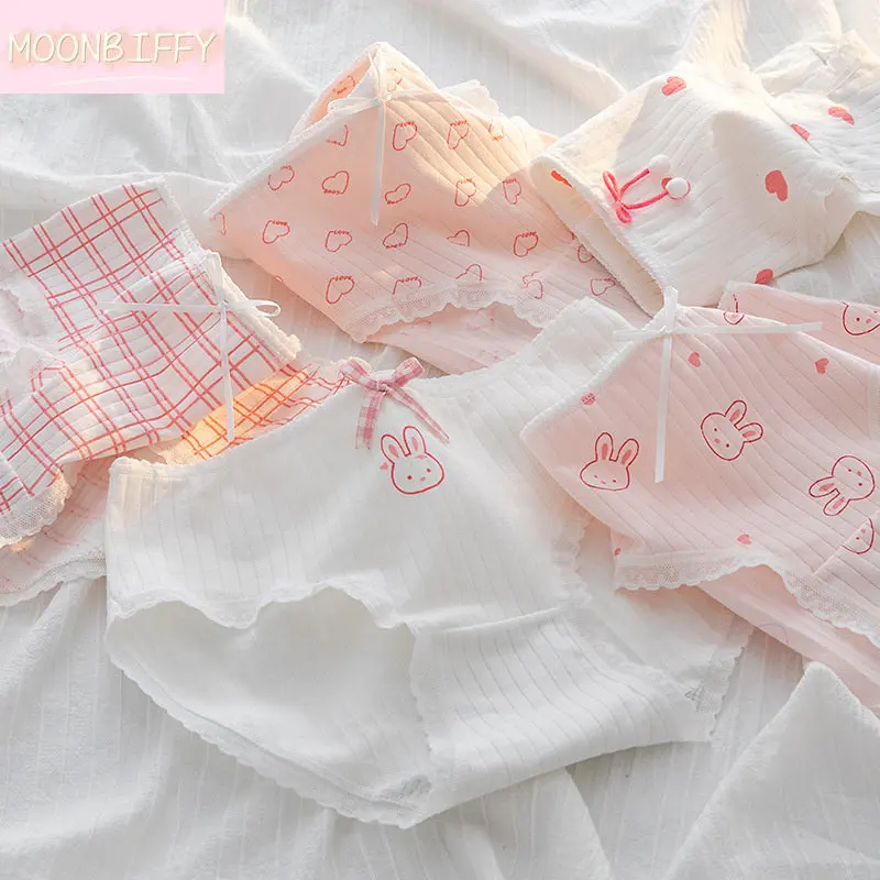 

Cute Cartoon Fruit Cotton Girls Underwear Soft Breathable Animal Print Seamless Panties Women Strawberry Briefs Lingerie