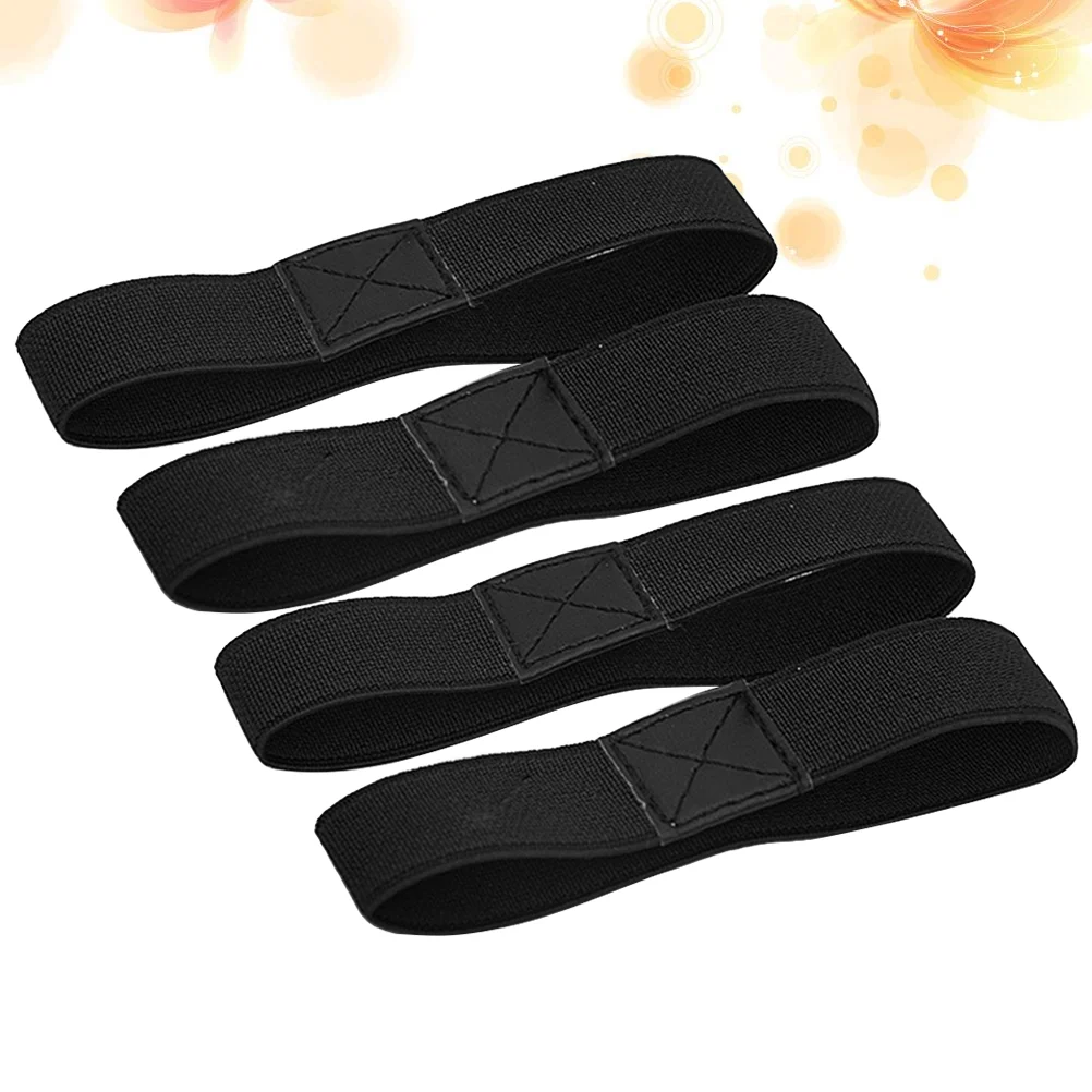 

4pcs Black Detachable Elasticated Shoe Straps Black High Heels Heels Anti Loose Shoelace Accessories Black