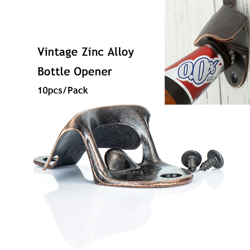 

Darling Family 1PCS Bottle Opener Wall Mounted Rustic Beer Opener Set Vintage Look With Mounting Screws For Kitchen Cafe Bars