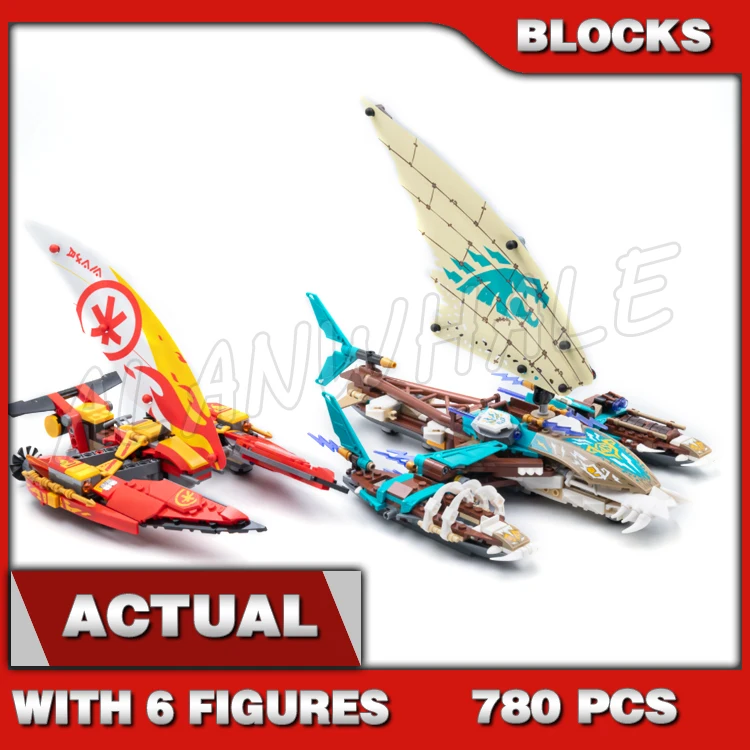 780 шт. Island Shinobi Catamaran Sea Battle Rumble Thunder Keepers отдельная лодка 60040 строительные блоки