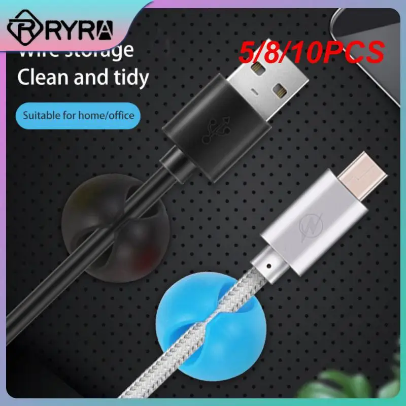 

10PCS Cord Organizer Clips Holder Wire Hider Cable Winder Management Wrap Storage For Kitchen Appliances TV Data Cable Charger